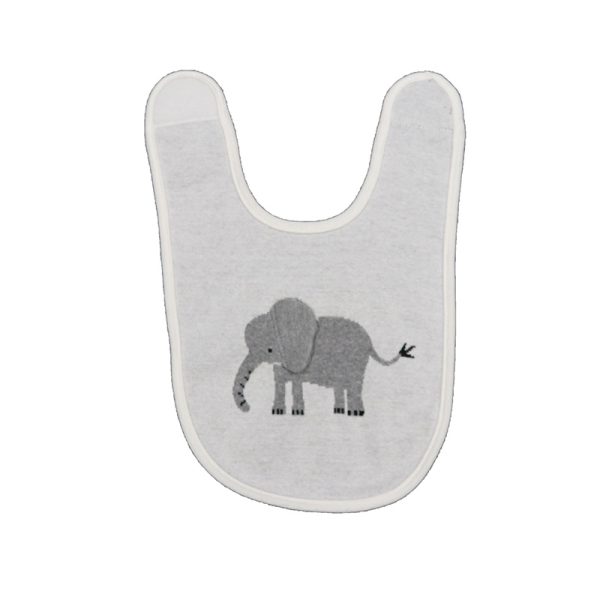 Cotton Elephant 3D Bib